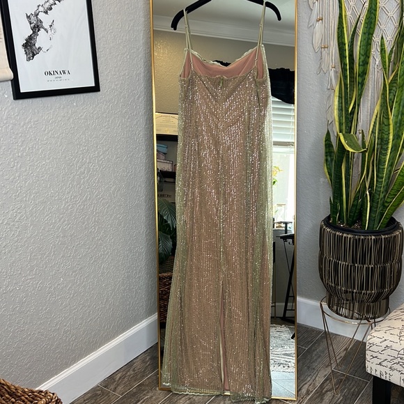 LIMITED EDITION House of CB 'Alondra' Cafe Au Lait Beaded Maxi Dress NWOT - Picture 11 of 13